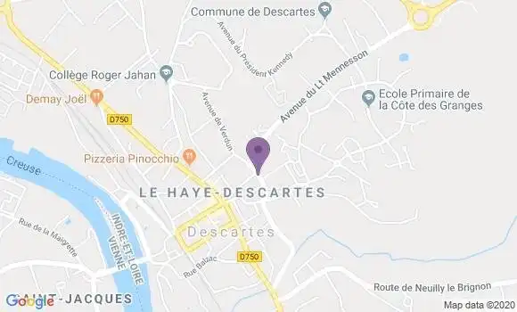 Localisation Banque Postale Agence de Descartes