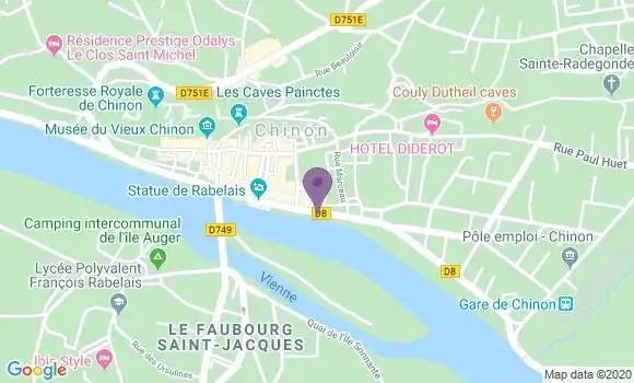 Localisation Banque Postale Agence de Chinon