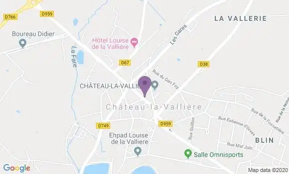 Localisation Banque Postale Agence de Château la Vallière