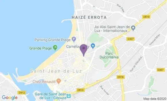 Localisation LCL Agence de Saint Jean de Luz