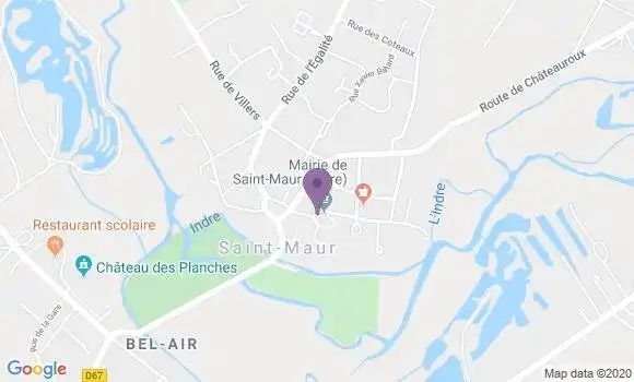 Localisation Banque Postale Agence de Saint Maur