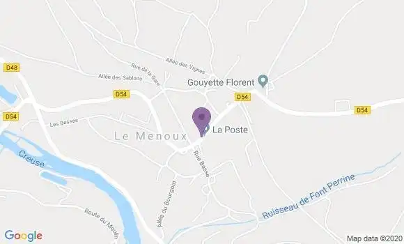 Localisation Banque Postale Agence de Le Menoux
