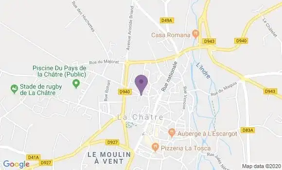 Localisation Banque Postale Agence de La Châtre