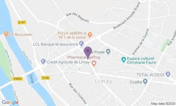 Localisation LCL Agence de Limay