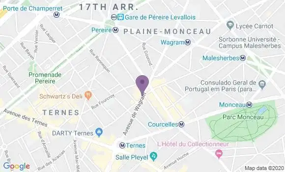 Localisation LCL Agence de Paris Monceau Wagram