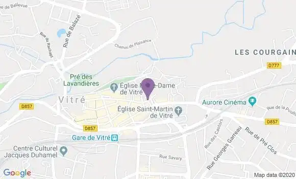 Localisation Banque Postale Agence de Vitré