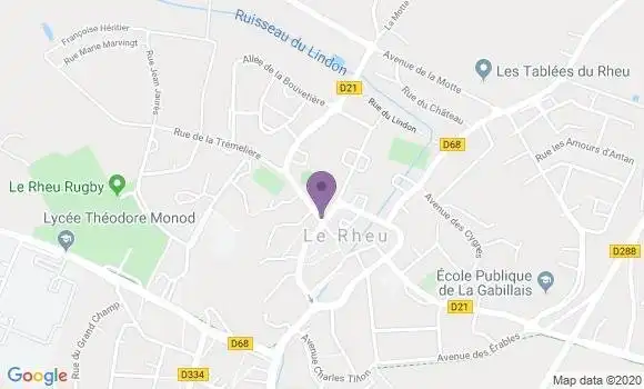 Localisation Banque Postale Agence de Le Rheu