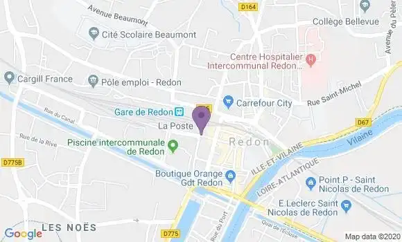 Localisation Banque Postale Agence de Redon