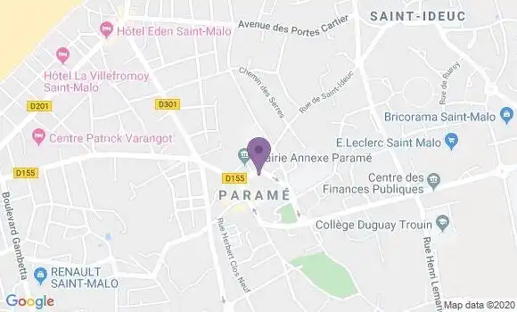 Localisation Banque Postale Agence de Saint Malo Parame