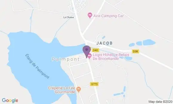 Localisation Banque Postale Agence de Paimpont