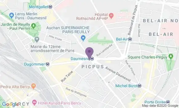 Localisation LCL Agence de Paris Daumesnil