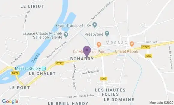 Localisation Banque Postale Agence de Messac