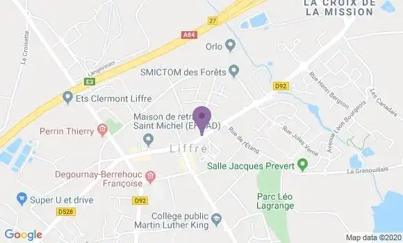 Localisation Banque Postale Agence de Liffre