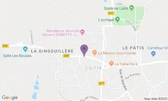 Localisation Banque Postale Agence de Laille