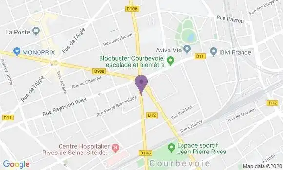 Localisation LCL Agence de Courbevoie Stade