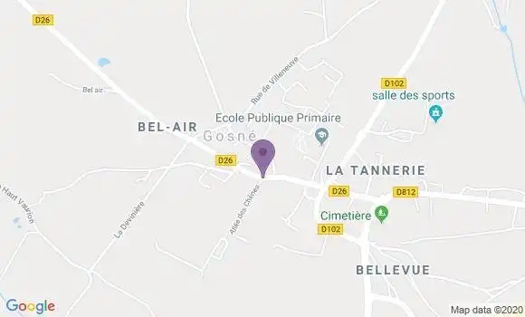 Localisation Banque Postale Agence de Gosné