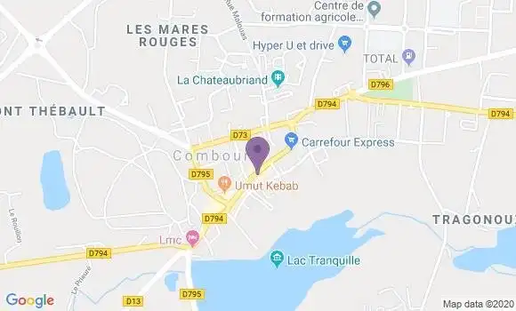 Localisation Banque Postale Agence de Combourg