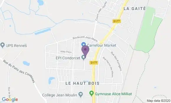 Localisation Banque Postale Agence de Saint Jacques de la Lande