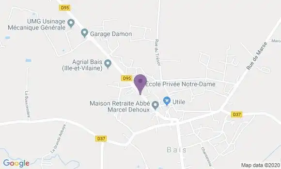 Localisation Banque Postale Agence de Bais