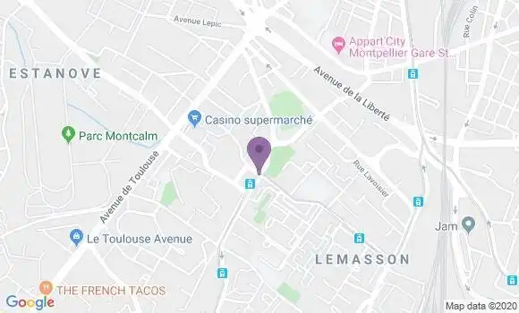 Localisation Banque Postale Agence de Montpellier Mas Drevon