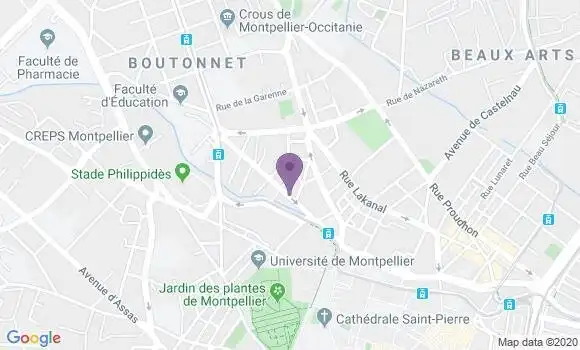 Localisation Banque Postale Agence de Montpellier Bouisson Bertrand