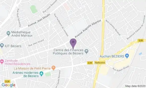 Localisation Banque Postale Agence de Béziers Grangette