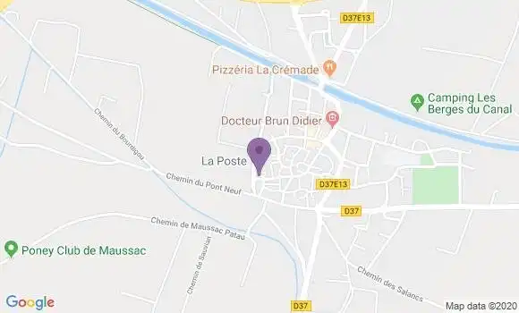 Localisation Banque Postale Agence de Villeneuve lès Béziers