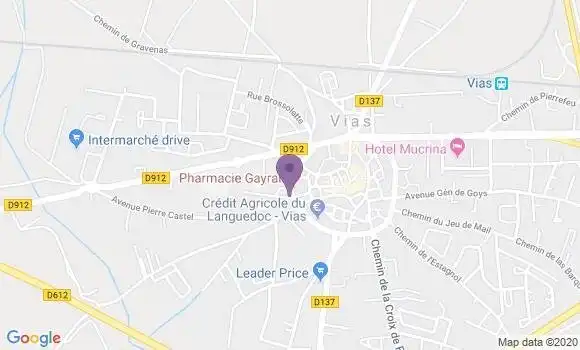 Localisation Banque Postale Agence de Vias