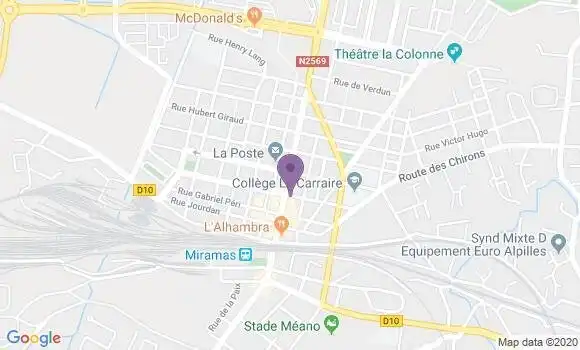 Localisation Société Générale Agence de Miramas