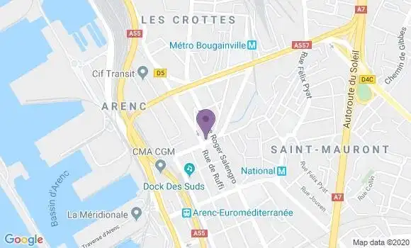 Localisation LCL Agence de Marseille Arenc