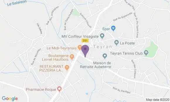 Localisation Banque Postale Agence de Jacou