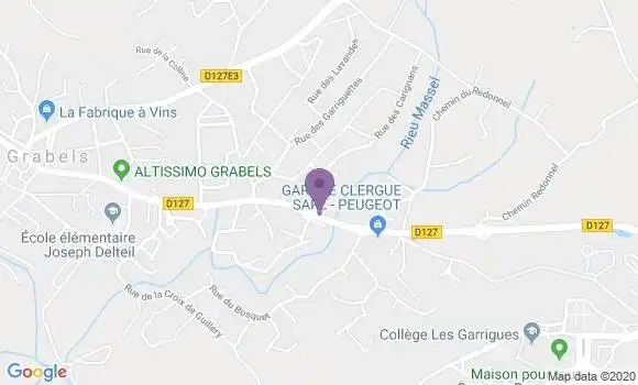 Localisation Banque Postale Agence de Grabels