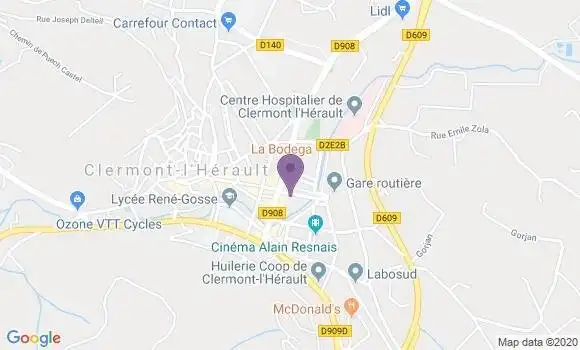 Localisation Banque Postale Agence de Clermont l