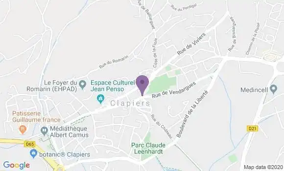 Localisation Banque Postale Agence de Clapiers