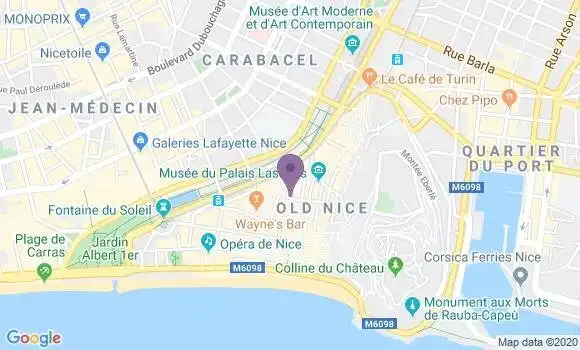 Localisation LCL Agence de Nice Rossetti