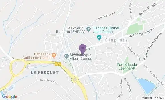 Localisation Banque Postale Agence de Castelnau le Lez