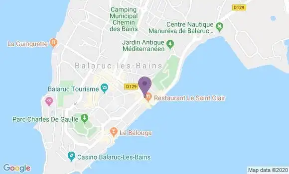 Localisation Banque Postale Agence de Balaruc les Bains