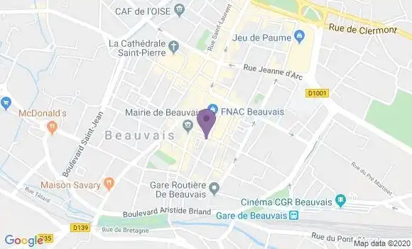 Localisation LCL Agence de Beauvais