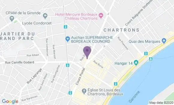 Localisation Banque Postale Agence de Bordeaux les Chartrons