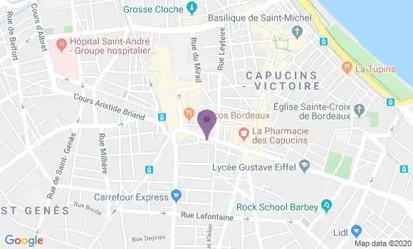 Localisation Banque Postale Agence de Bordeaux Victoire