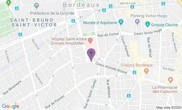 Localisation Banque Postale Agence de Bordeaux Aquitaine