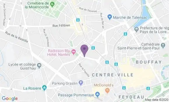 Localisation LCL Agence de Nantes Habitat