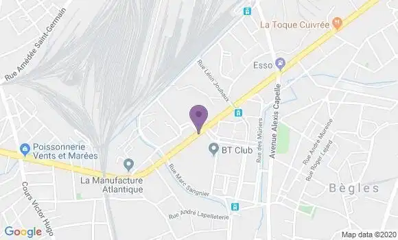 Localisation Banque Postale Agence de Bègles Jean Jacques Bosc