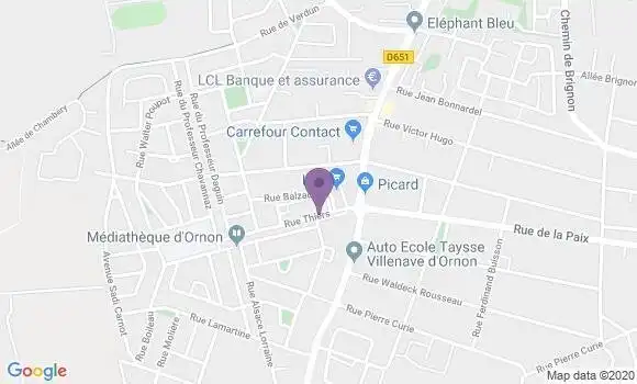 Localisation Banque Postale Agence de Villenave d
