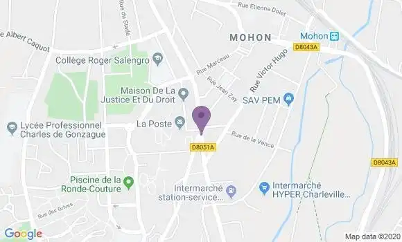Localisation LCL Agence de Charleville Mézières Mohon