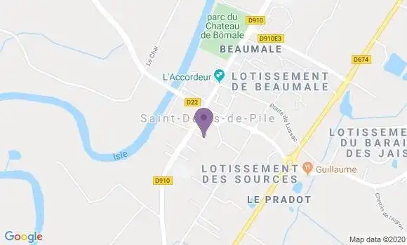 Localisation Banque Postale Agence de Saint Denis de Pile