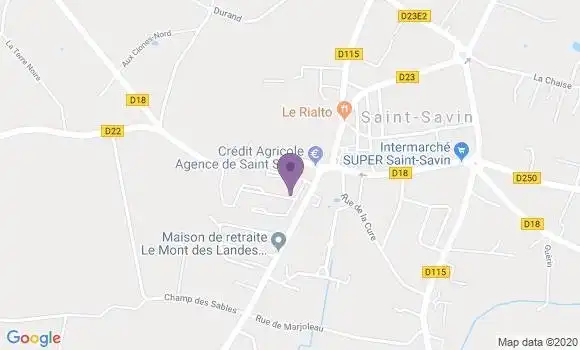 Localisation Banque Postale Agence de Saint Christoly de Blaye