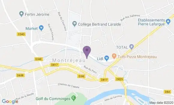 Localisation LCL Agence de Montrejeau