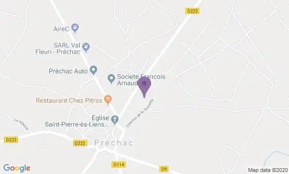 Localisation Banque Postale Agence de Préchac