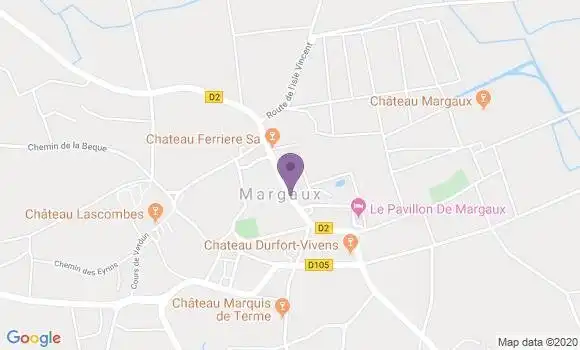 Localisation Banque Postale Agence de Margaux